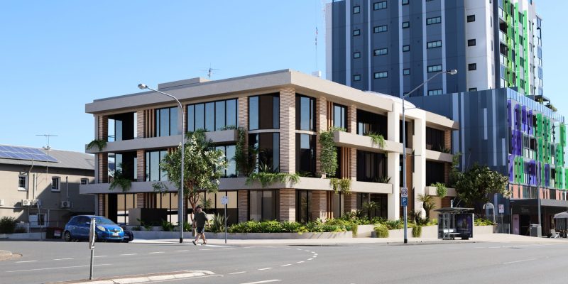 St Paul's Terrace office building in Fortitude Valley